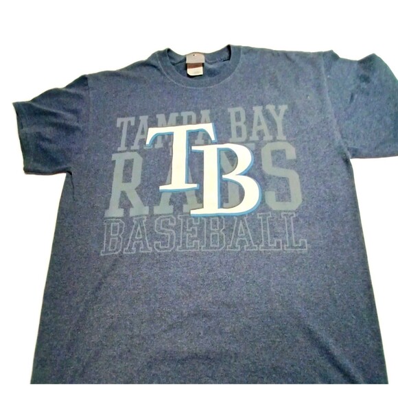MLB Tampa Bay Rays  Blue Baseball T-shirt Men's Size Large - Picture 6 of 8